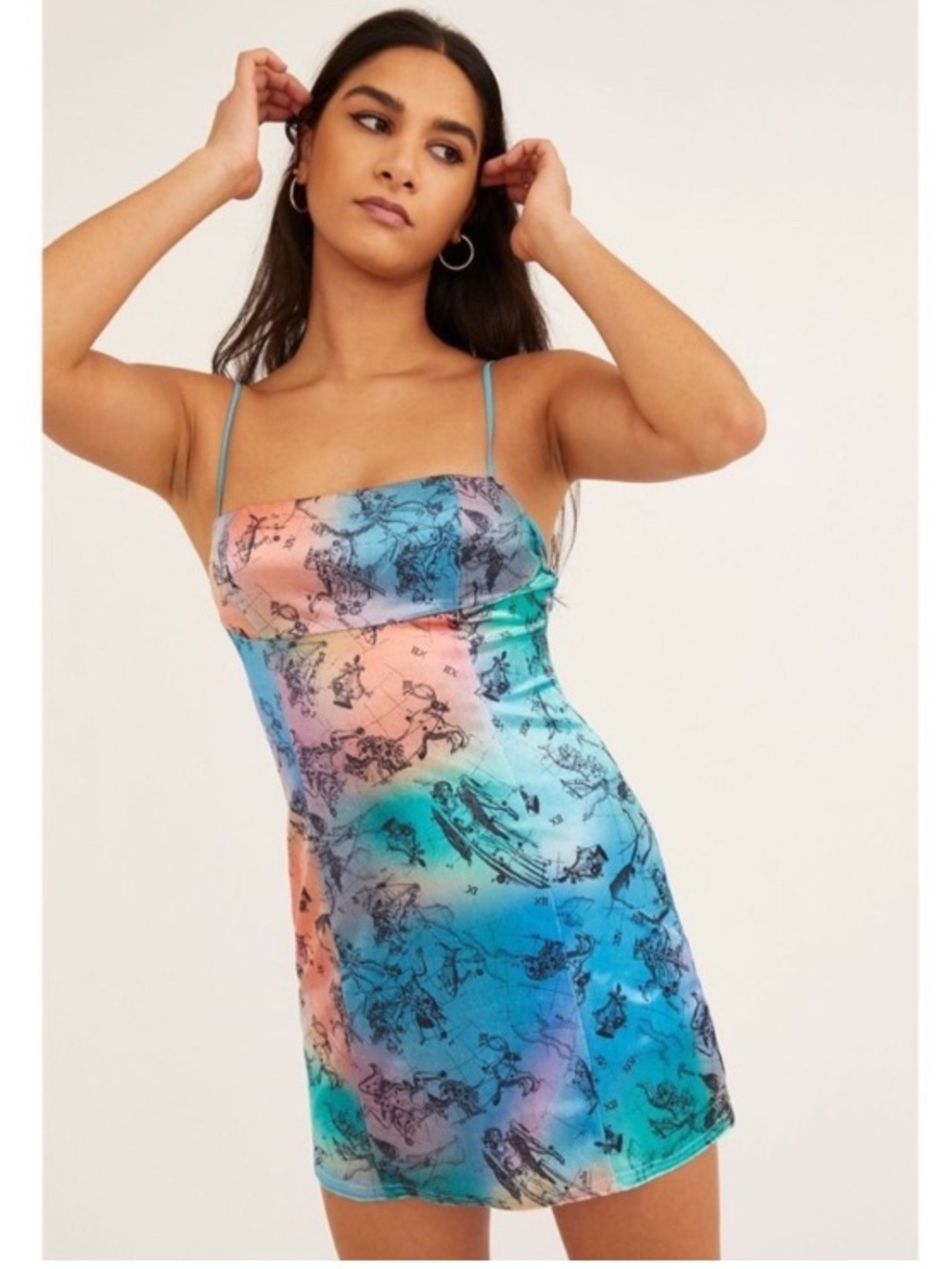 Urban Outfitters Zodiac Dawn Velvet Slip Dress Size L